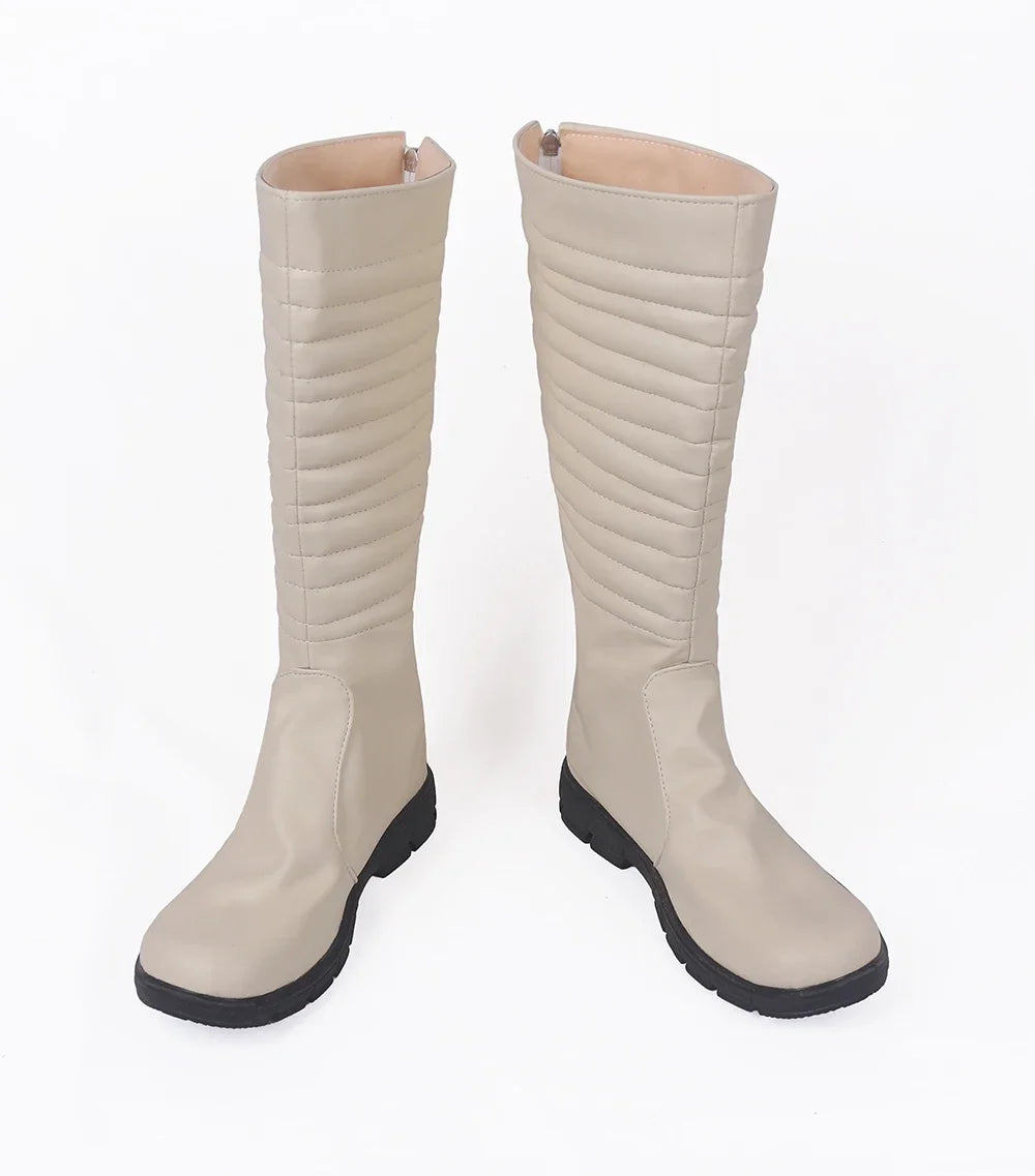 Star Wars A New Hope Luke Skywalker Cosplay Boots White Shoes