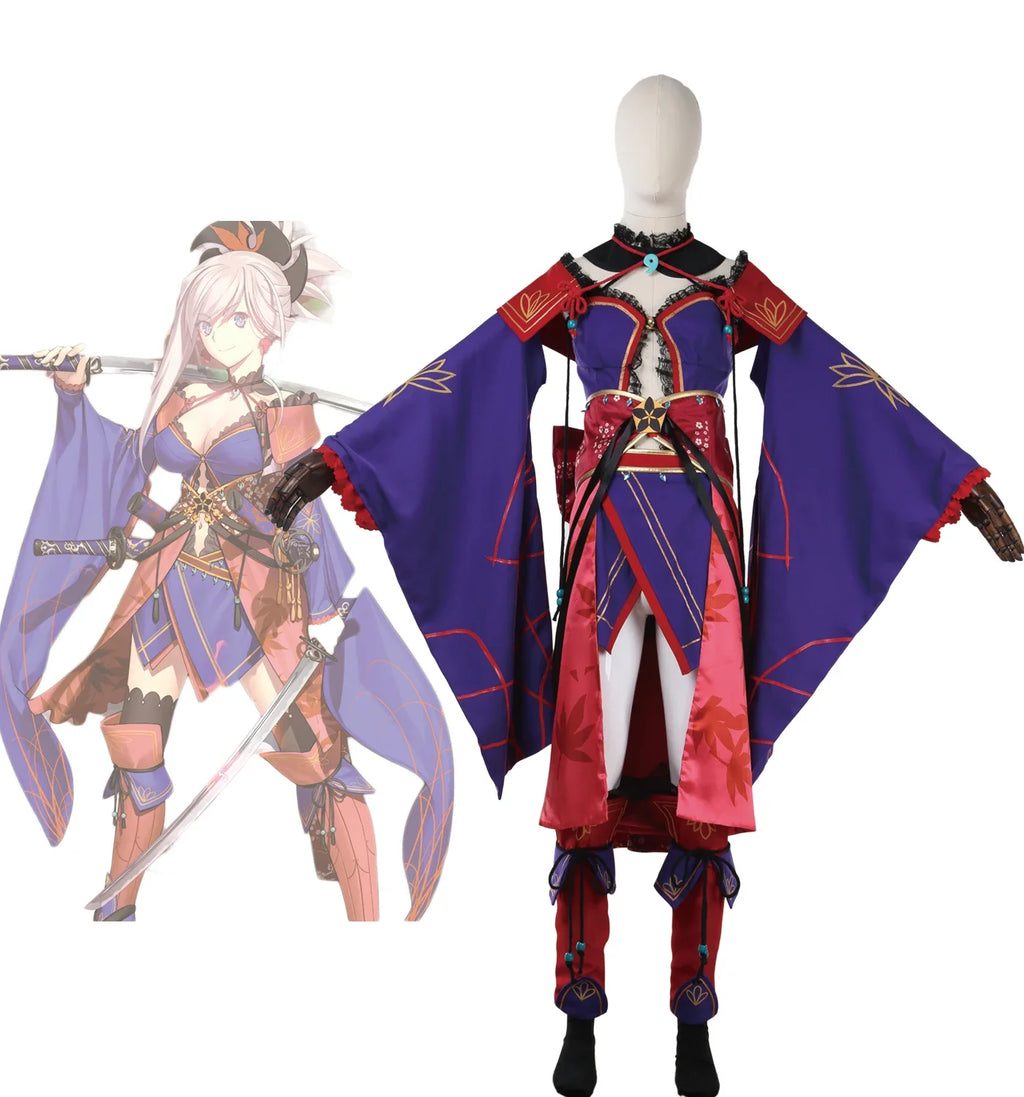 Fate Grand Order Miyamoto Musashi Cosplay Costume Full Set