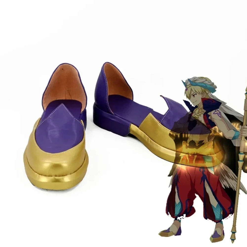 Fate Grand Order FGO Caster Gilgamesh Cosplay Shoes Custom Made Boots