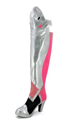 Overwatch OW Mercy Angela Ziegler Cosplay Boots Pink Skin Shoes Custom Made