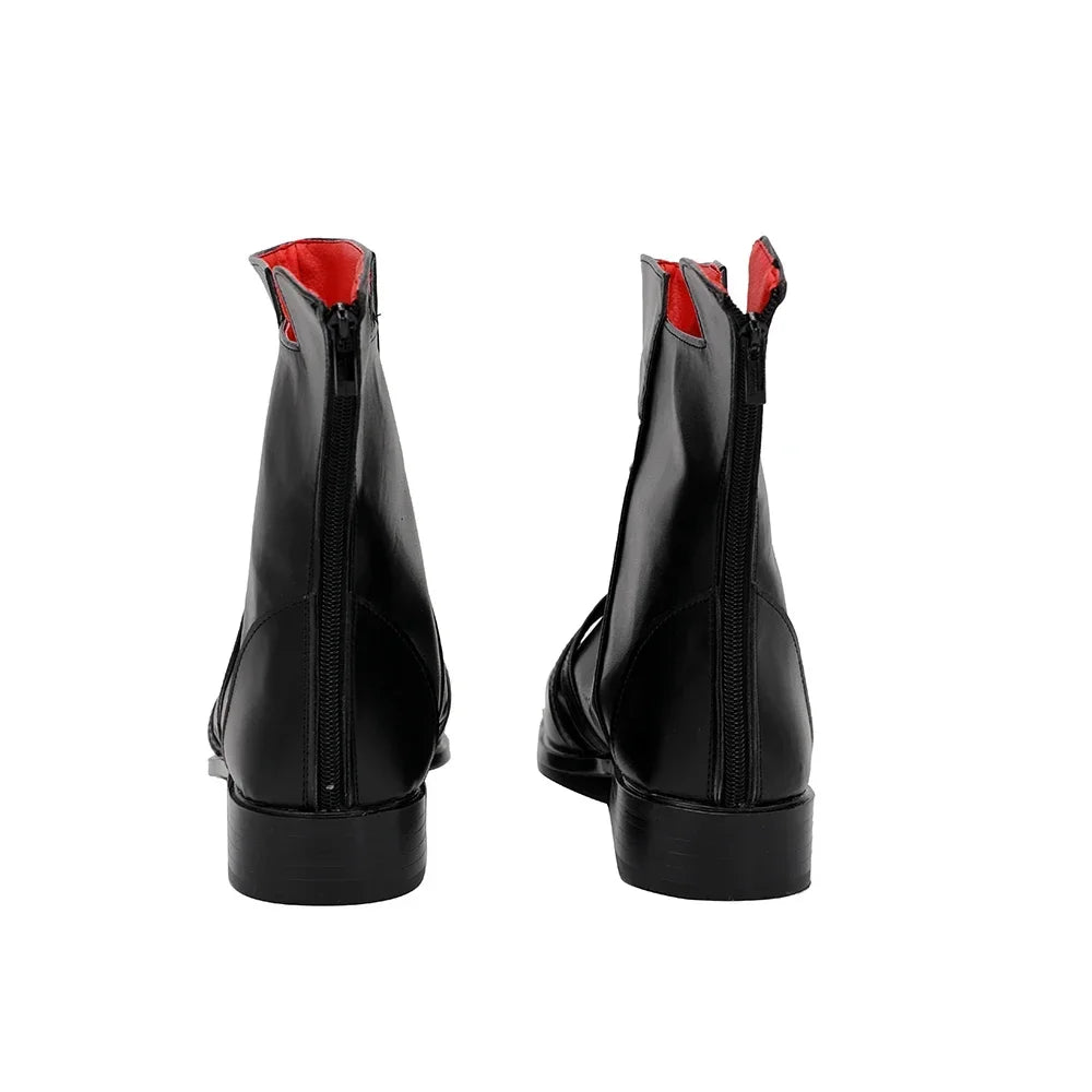 Final Fantasy14 Black Mage Lv80 Cosplay Boots Black Shoes Custom Made