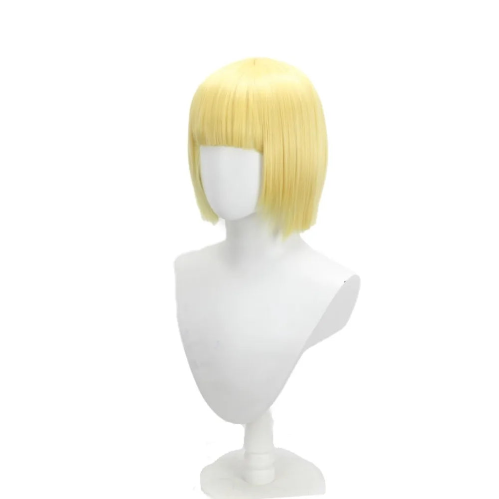 Perruque de cosplay Shinji Hirako de BLEACH, coupe courte au carré jaune hérissé, cheveux synthétiques 