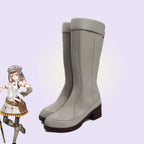 Fate Grand Order FGO Caster Artoria Cosplay Shoes Grey Boots Custom Made