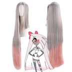 Perruque cosplay Vaggie de Hazbin Hotel, cheveux longs dégradés blanc argenté