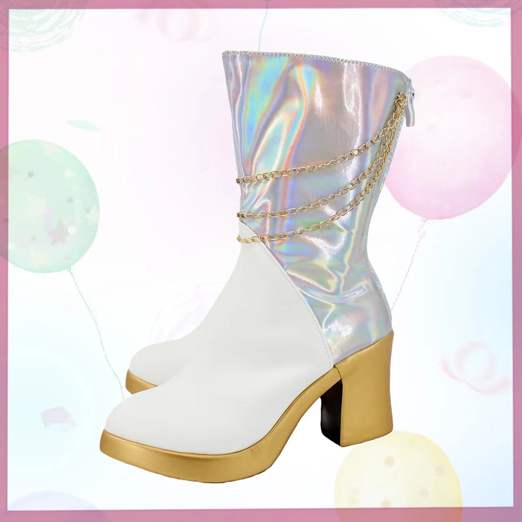 Kpop Demon Hunters Mira Cosplay Shoes Shining Boots High Heel Custom Made