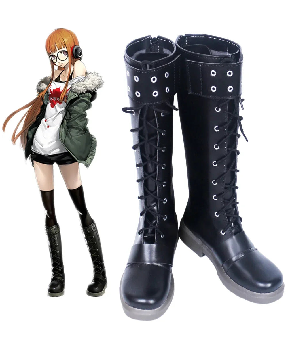 Persona5 Futaba Sakura Cosplay Boots Custom Made Shoes