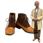 Good Omens Angel Aziraphale Cosplay Boots Brown Shoes Custom Made