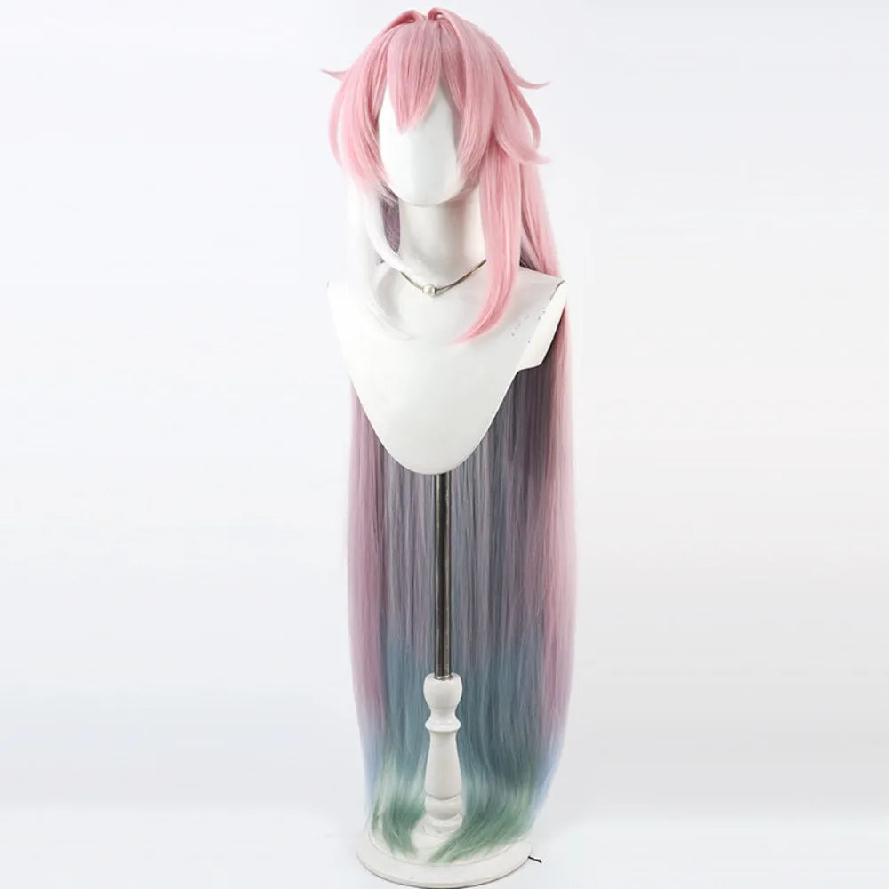Honkai Star Rail Cyrene Cosplay Wig Fluffy Hair Mixed Color