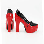 NEON GENESIS EVANGELION Rei Ayanami Black Combat Shoes High Heel Boots