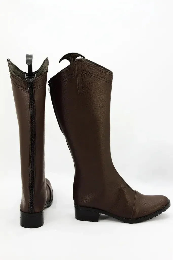 Final Fantasy Type-0 Seven Cosplay Boots Brown Shoes