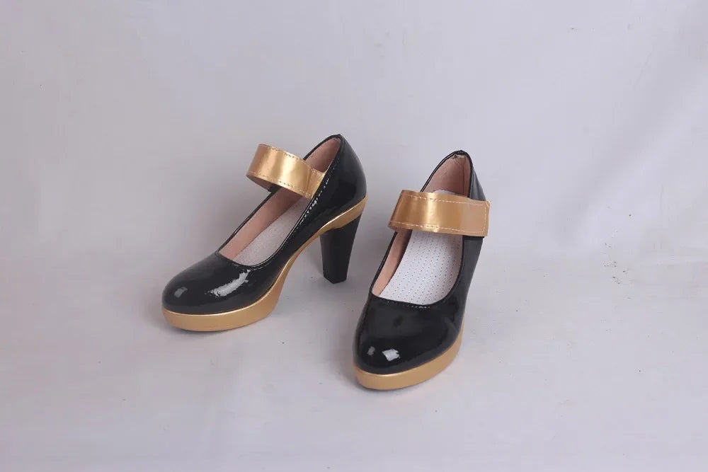 LOL KDA Ahri Cosplay Shoes Black Boots Custom Made