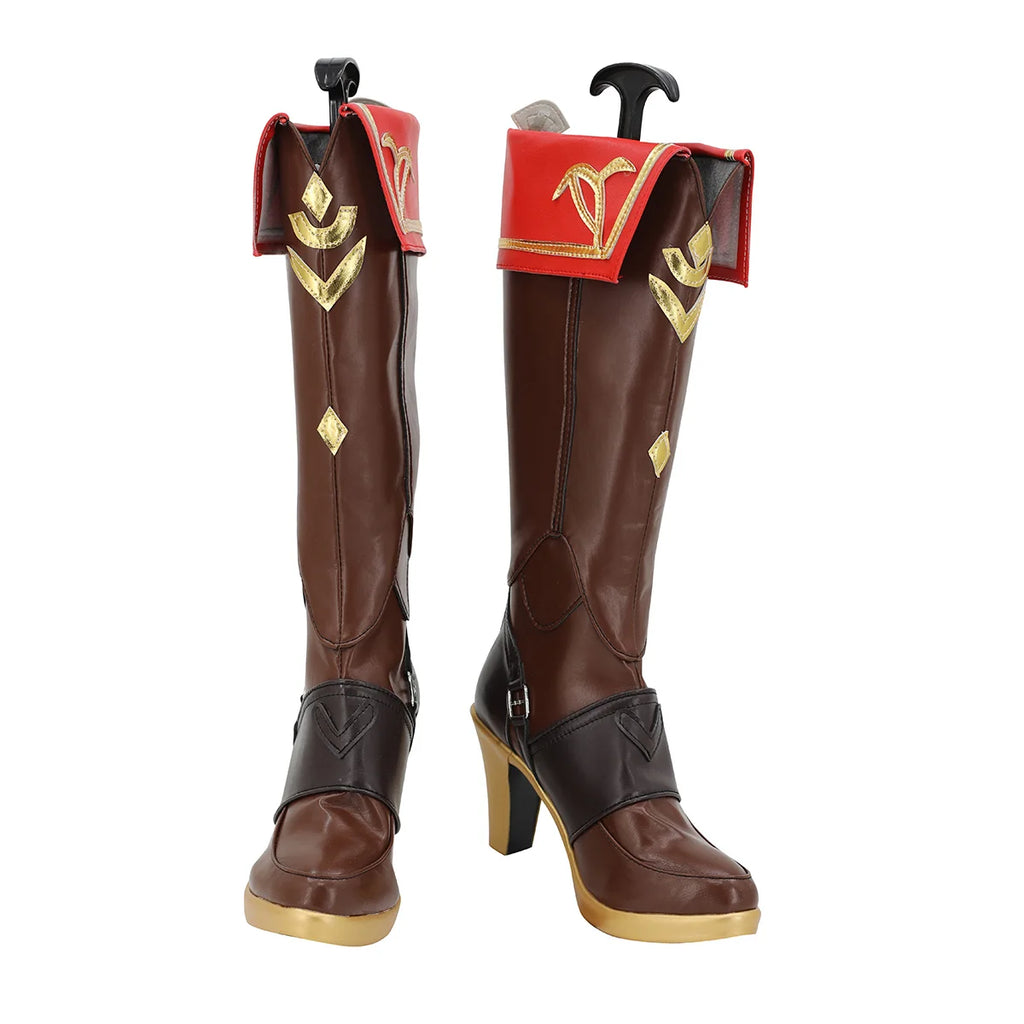 Honkai Impact 3 Raiden Mei Blazing Night Cosplay Shoes Brown Boots