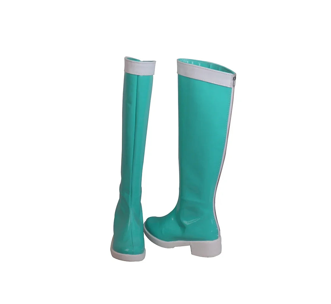 Mario Kart Princess Rosalina Cosplay Boots Green Shoes Custom Made