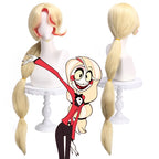 Perruque blonde en queue de cheval pour cosplay de Charlie Morningstar (Hazbin Hotel)