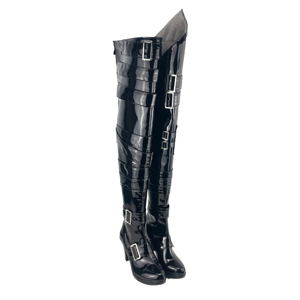 Chaussures de cosplay Black Butler Undertaker, bottines personnalisées toutes tailles 