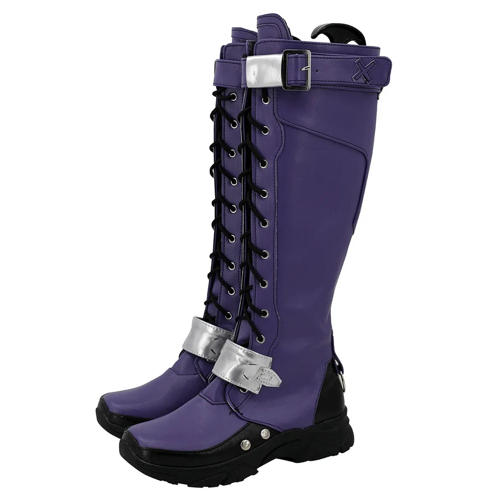 Overwatch Kiriko Cosplay Boots Purple Shoes Custom Made