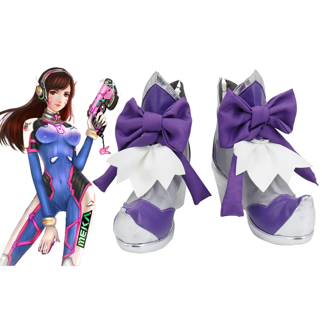 Overwatch Dva Cosplay Boots High Heel Shoes