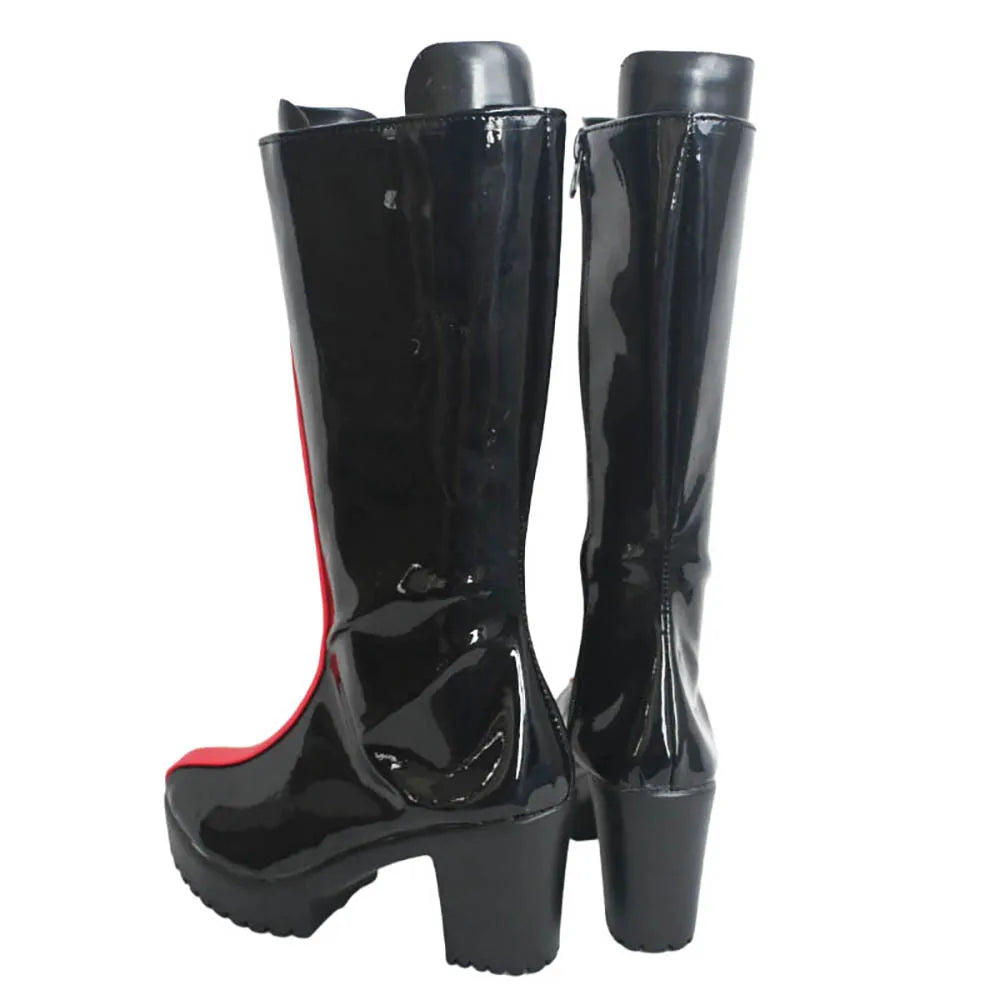 Bottes noires de cosplay K-Pop Demon Hunters Rumi, fabriquées sur mesure, toutes tailles 
