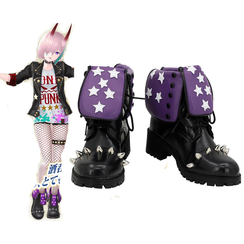 FGO Waltz Mash Kyrielight Shuten Doji Cosplay Boots Black Shoes