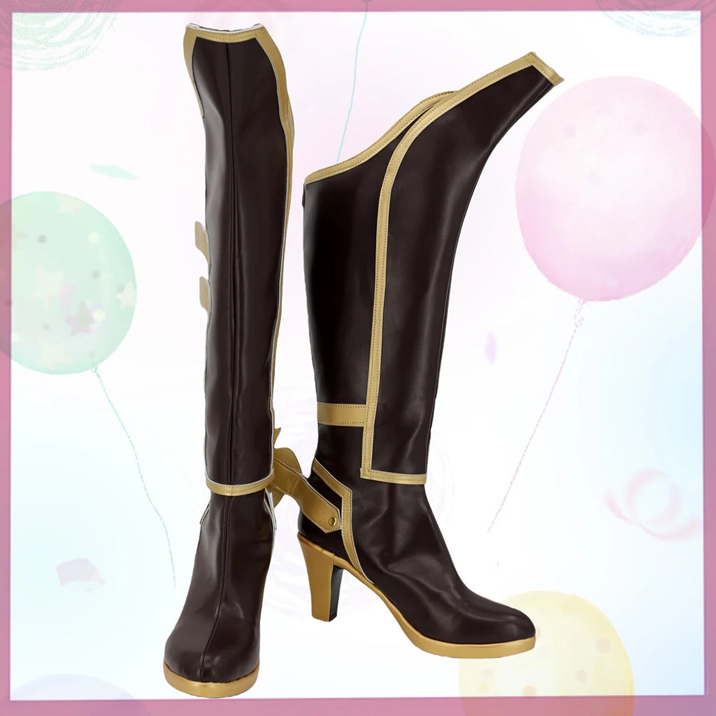 League of Legends LOL Ashe Western Angel Cosplay Shoes High Heel Boots
