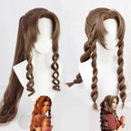 Final Fantasy VII Aerith Cosplay Wig Remake Version Hair