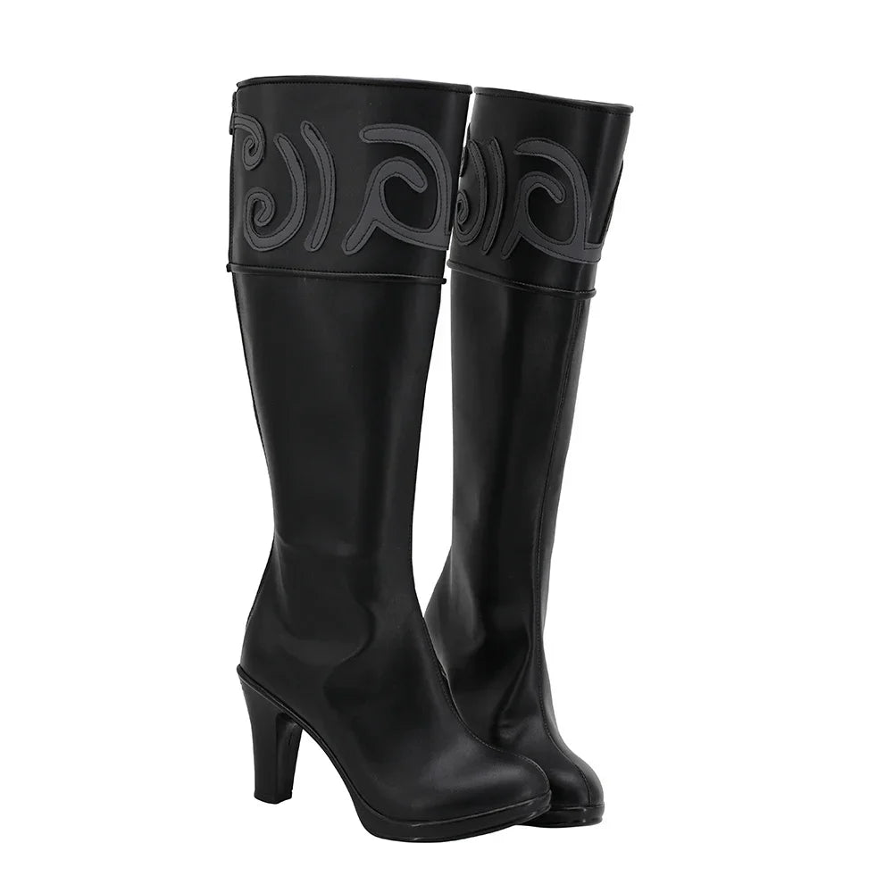 Arknights Lappland Cosplay Shoes Black High Heel Boots