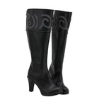 Arknights Lappland Cosplay Shoes Black High Heel Boots