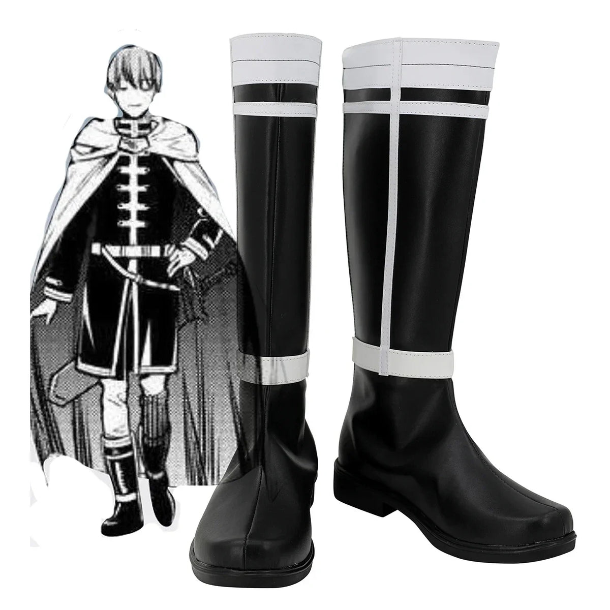 Frieren Beyond Journey's End Himmel Cosplay Boots Black Shoes
