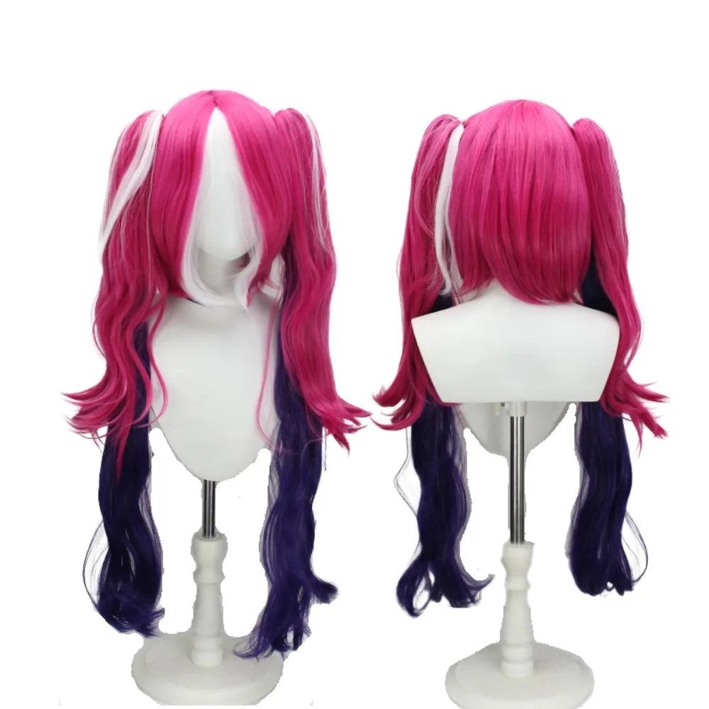 Hazbin Hotel Velvette Cosplay Wig Twin Tails Realistic Pink Hair