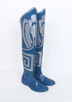 Mortal Kombat Princess Kitana Cosplay Boots Blue Shoes Custom Made
