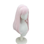 Perruque rose longue et lisse pour cosplay de Charlie Morningstar (Hazbin Hotel) 