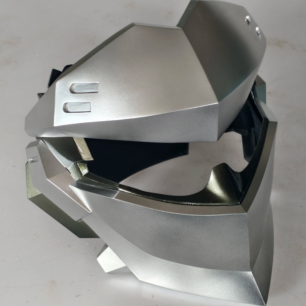 Masque/casque de cosplay en fibre de verre, accessoire de costume Genji d'Overwatch, style PDG dominateur. 