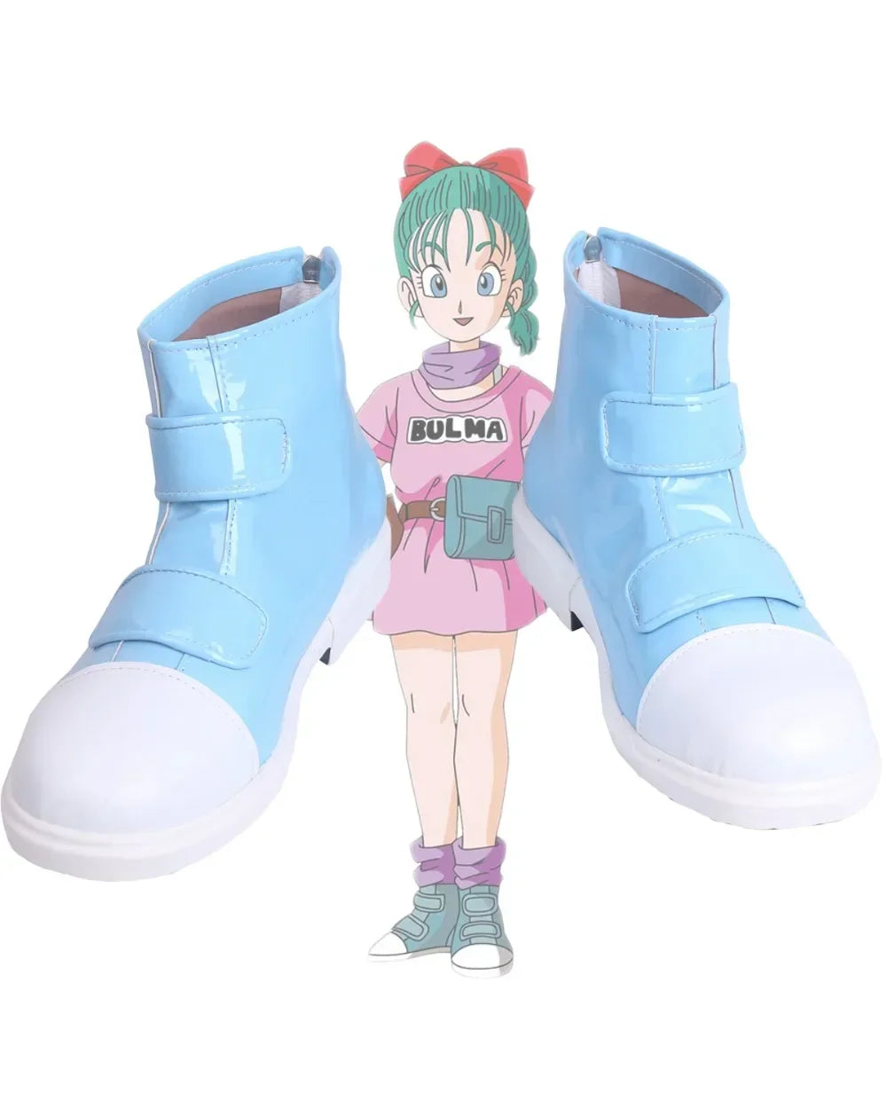 Bottes de cosplay Dragon Ball Bulma bleues, chaussures d'anime