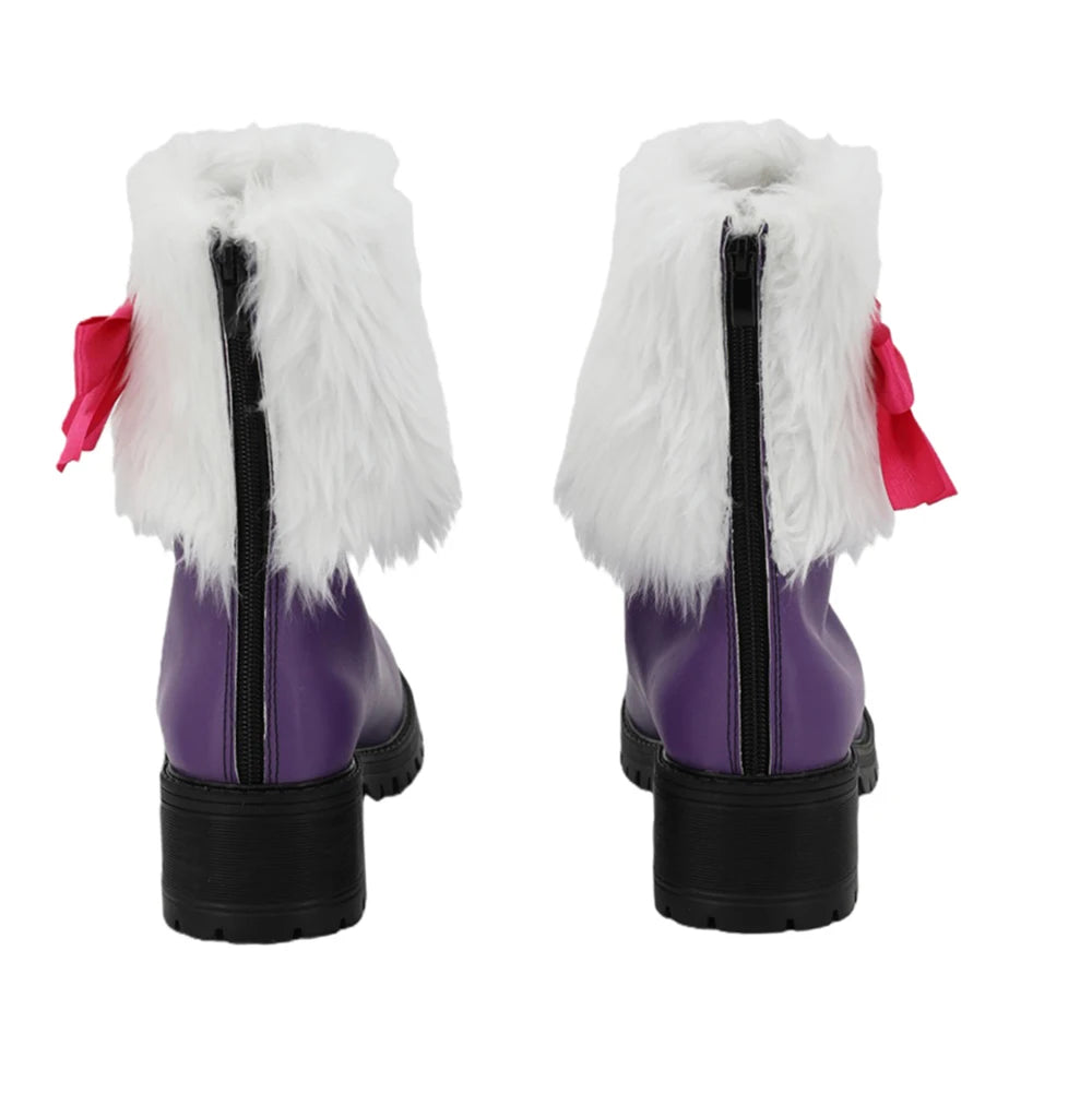 FGO Kama Spiritron Dress Cosplay Shoes Purple Boots Custom Made