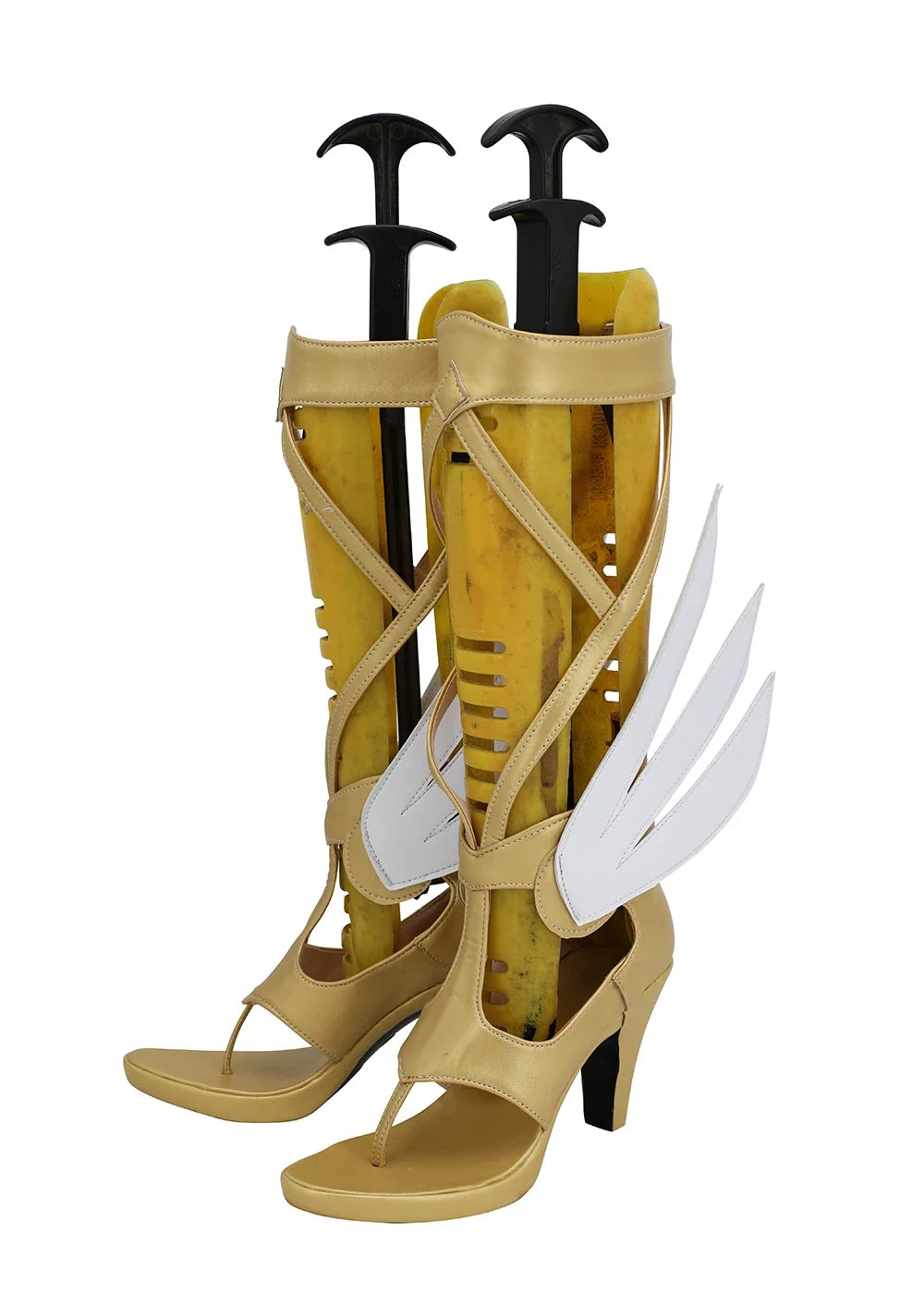 Overwatch Guardian Angel Mercy Cosplay Boots Golden Sandals Angela Ziegler Winged Victory Legendary Shoes