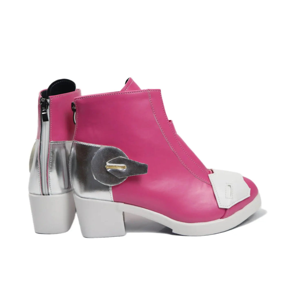 Overwatch Mercy Girl Group Cosplay Shoes Pink Boots