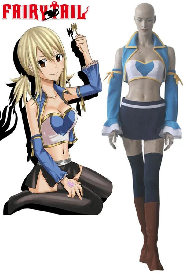 Fairy Tail Lucy Heartfilia Seven Years After Cosplay Costume Custom Made Anime Dress