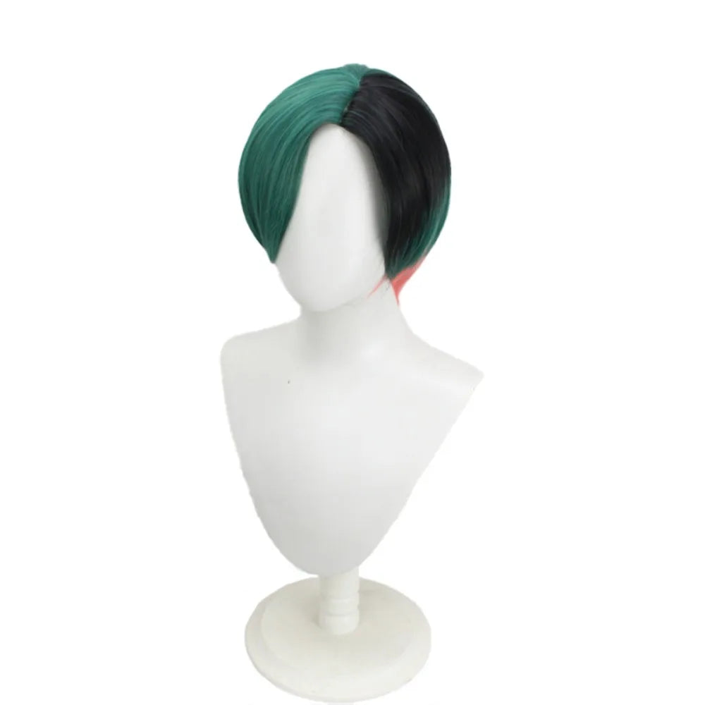 Cyberpunk2077 Judy Alvarez Cosplay Wig Tri Color Side Part Punk Hair