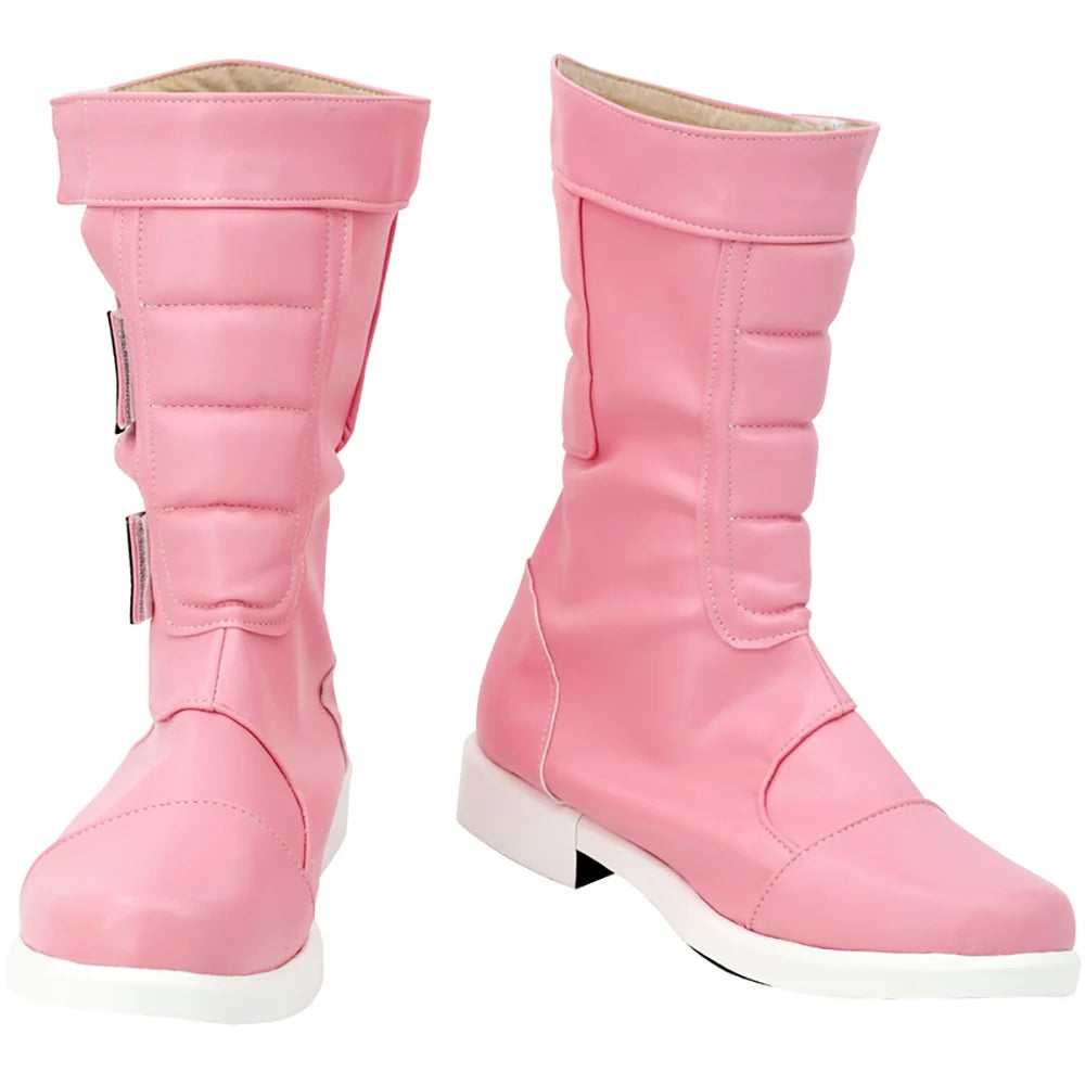 The Super Mario Bros Peach Princess Cosplay Shoes Kart Tour Pink Boots