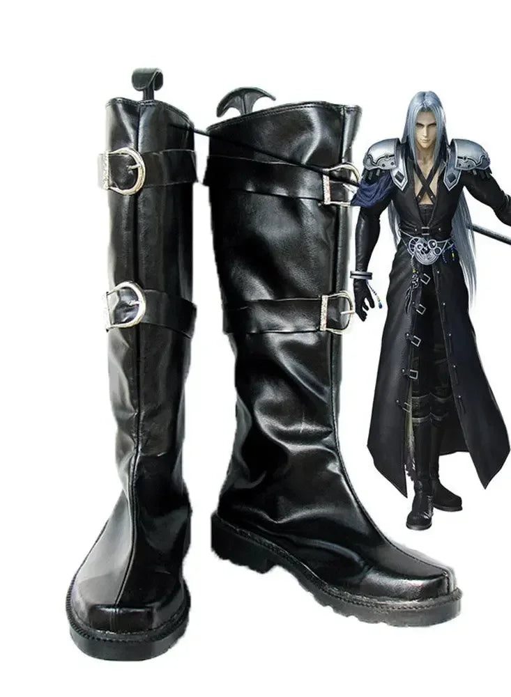 Final Fantasy Sephiroth Cosplay Boots Black Shoes