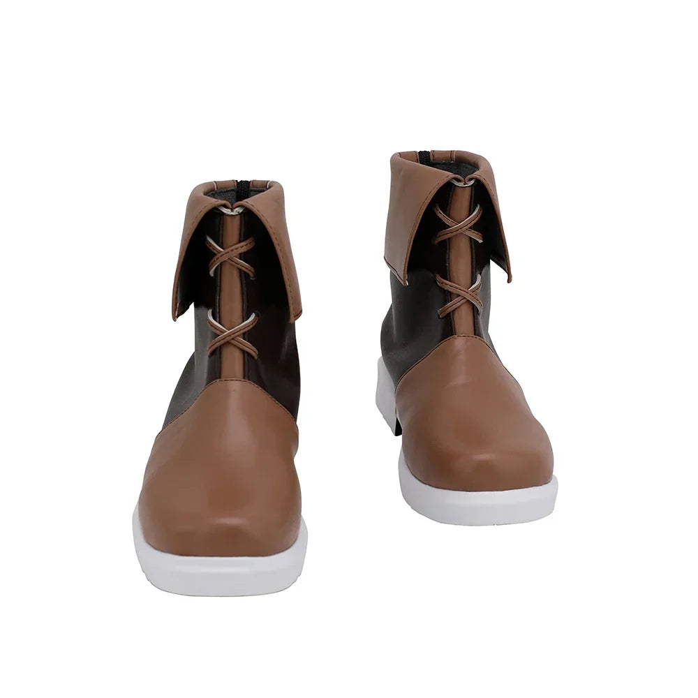 Arknights Fang Cosplay Boots Brown Shoes