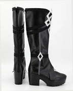 Genshin Impact Fatui Harbinger Capitano Cosplay Chaussures Bottes en cuir sur mesure