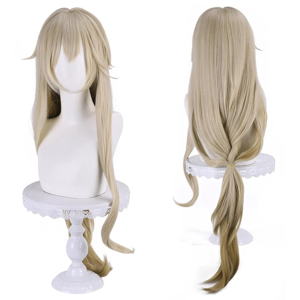 Honkai Star Rail Luocha Cosplay Wig Realistic Scalp Mixed Color Gradient Long Hair 6