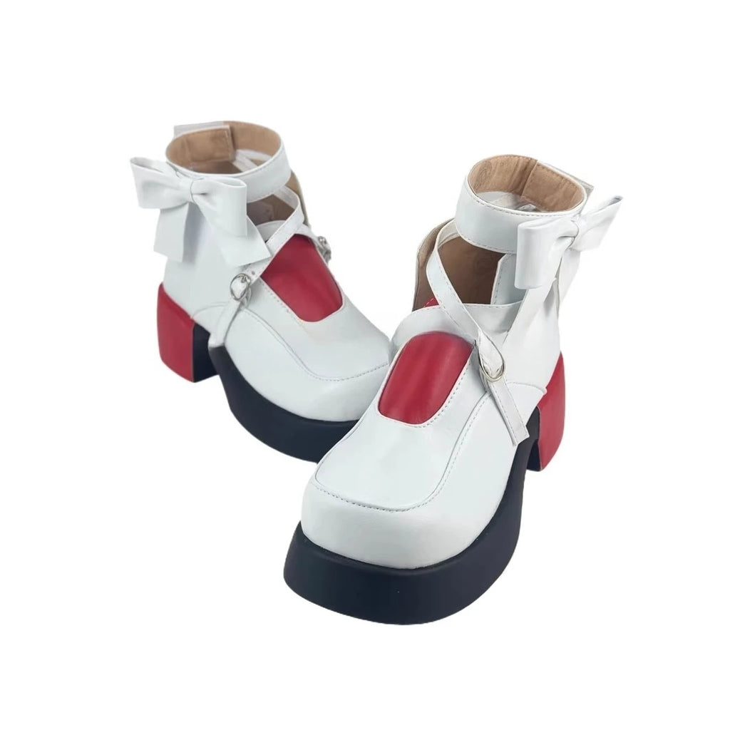 Arknights Ardelia Cosplay Boots White Shoes Custom Made