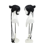 Final Fantasy X Lulu Cosplay Wig Black Four Long Braids Hair