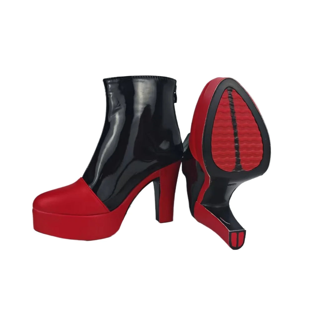 Hazbin Hotel Alastor Cosplay Boots Radio Demon Red Shoes Custom Made