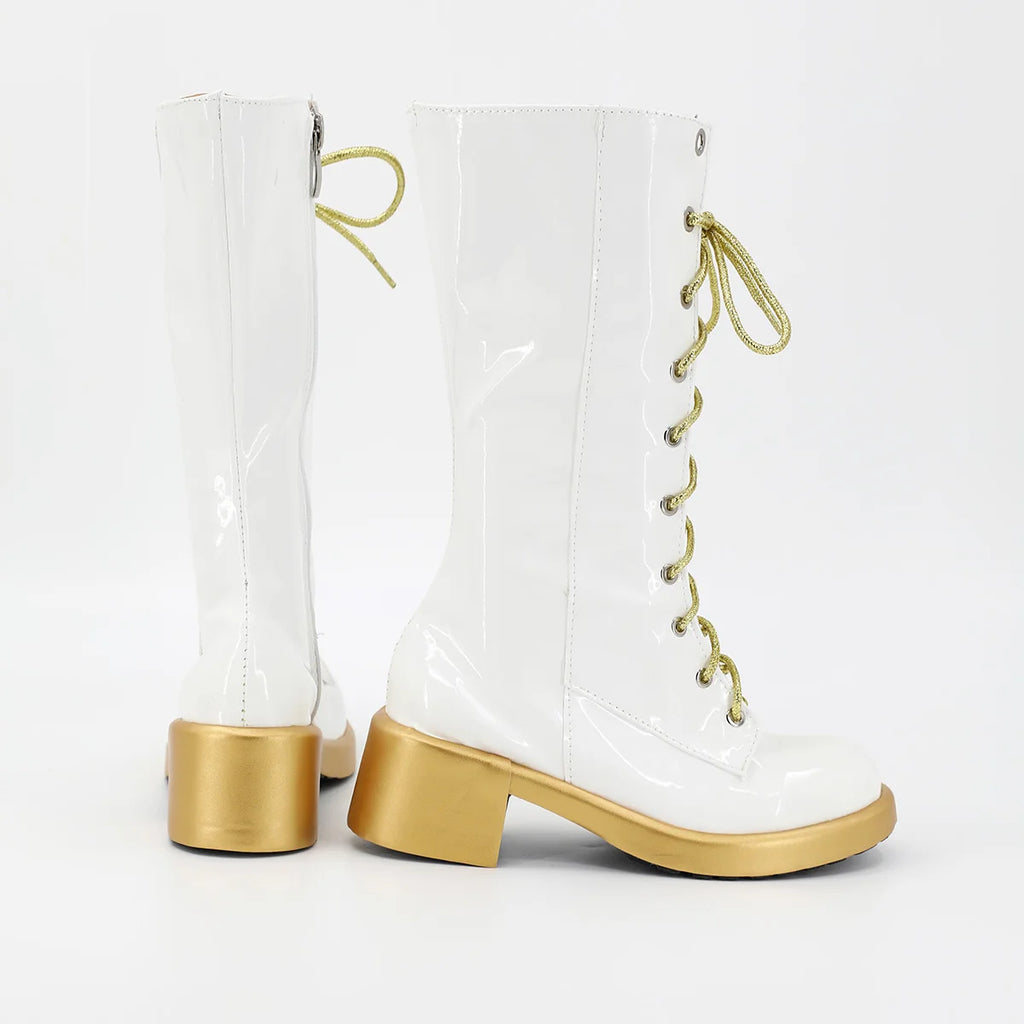 KPop Demon Hunters Zeoy Cosplay Boots White Shoes Custom Made