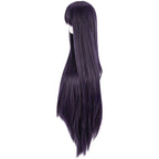 Perruque de cosplay Sailor Moon Mars Rei Hino, cheveux longs, raides et violets 