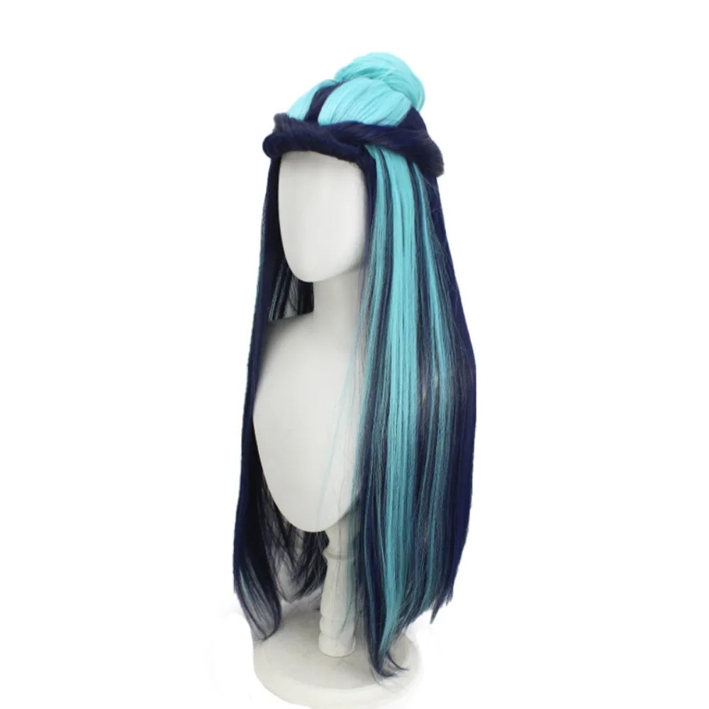Pokemon Sword Shield Nessa Cosplay Wig Dark Blue Hair