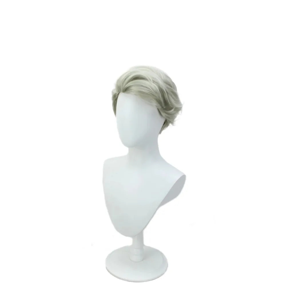 Jujutsu Kaisen Nanami Cosplay Wig Grey Green Spiky Short Hair